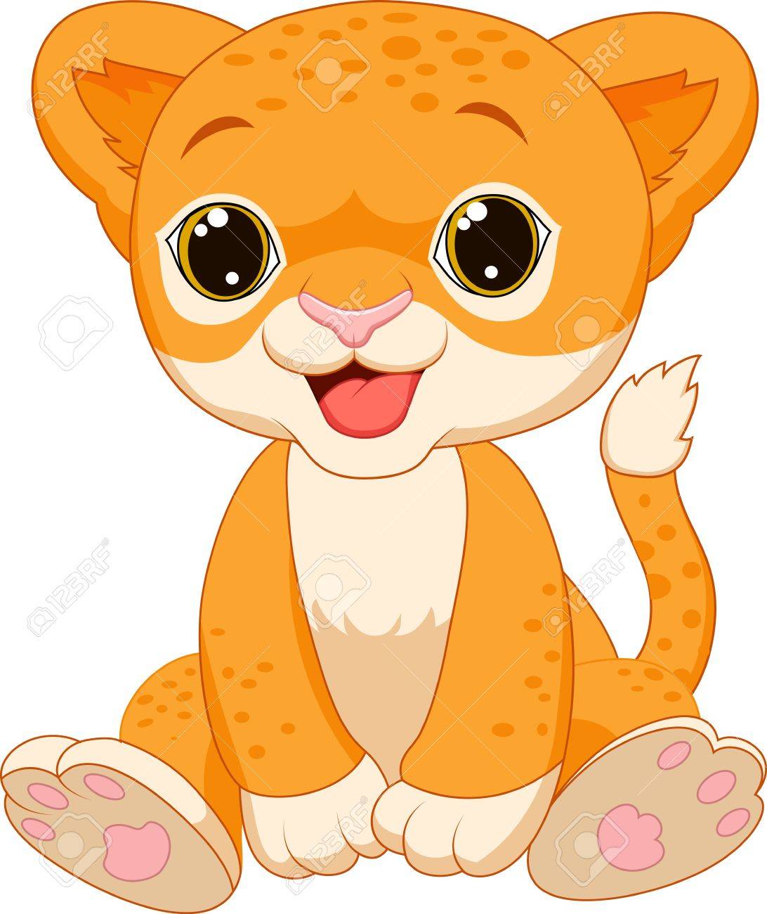 Bebe Lion Mignon De Bande Dessinee Clip Art Libres De Droits Vecteurs Et Illustration Image