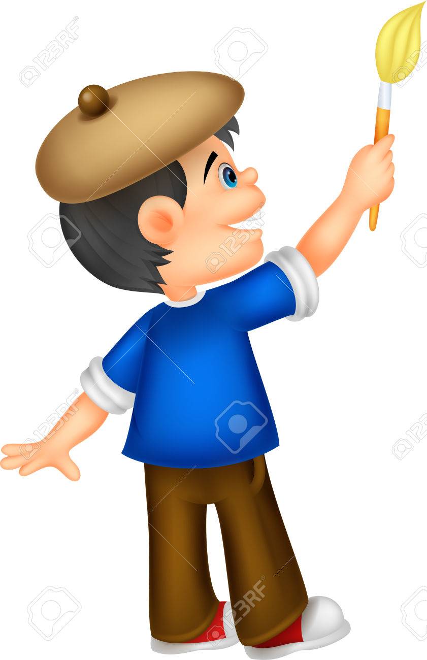 少し少年漫画絵のイラスト素材 ベクタ Image