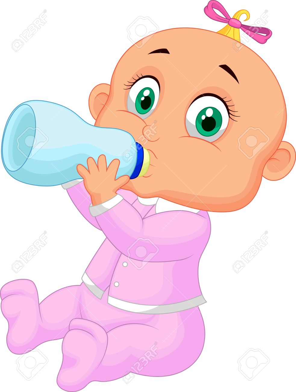 Bebe Bande Dessinee Lait De Consommation Clip Art Libres De Droits Vecteurs Et Illustration Image