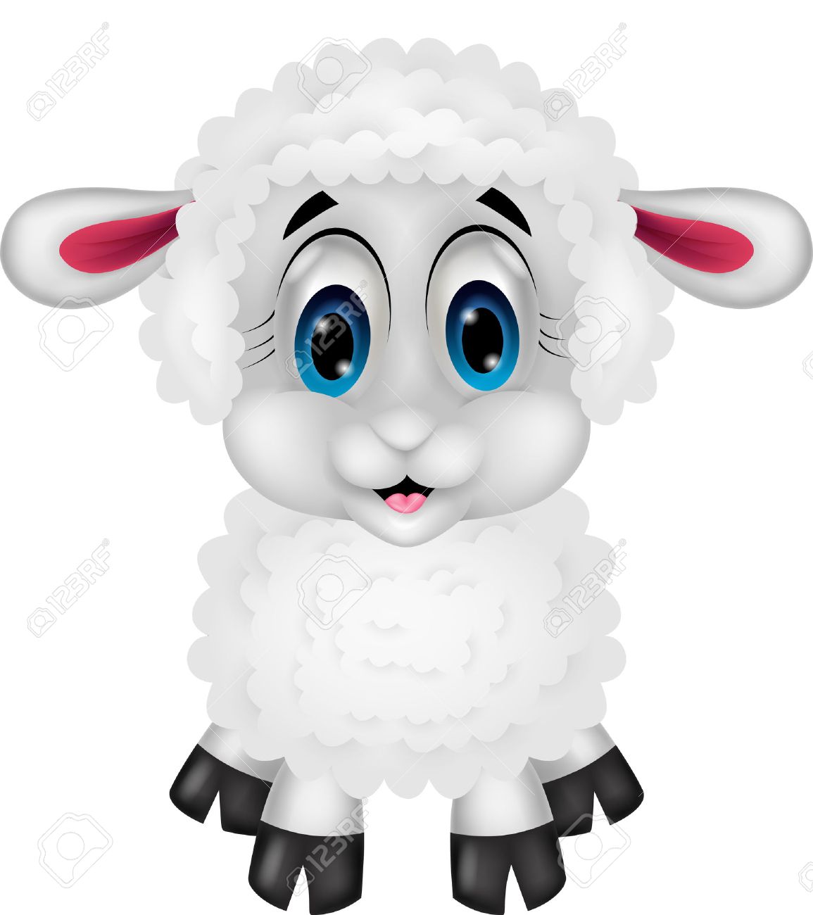 かわいい羊の漫画 のイラスト素材 ベクタ Image