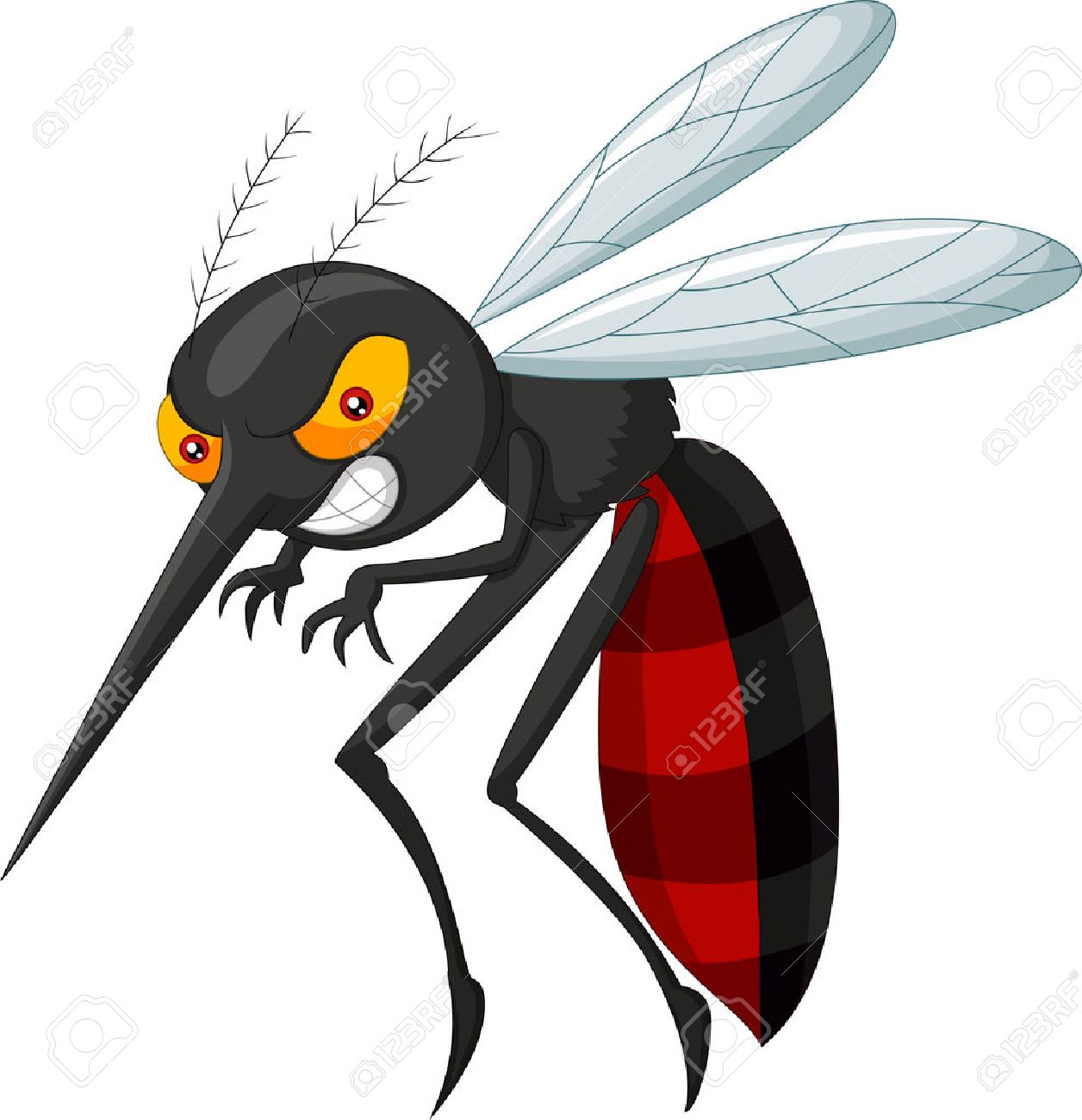 Mosquito nose art 33367722-Angry-mosquito-cartoon-Stock-Vector-insect