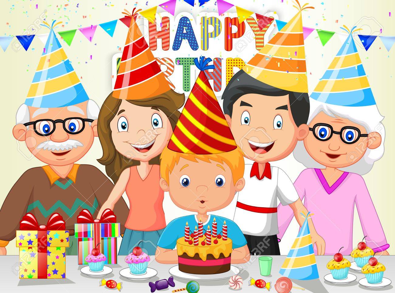 Happy Boy Cartoon Blowing Birthday Candles With His Family Royalty Free Cliparts Vectors And Stock Illustration Image Happy Boy Cartoon Blowing Birthday Candles With His Family Royalty Free Cliparts Vectors And Stock Illustration Image
