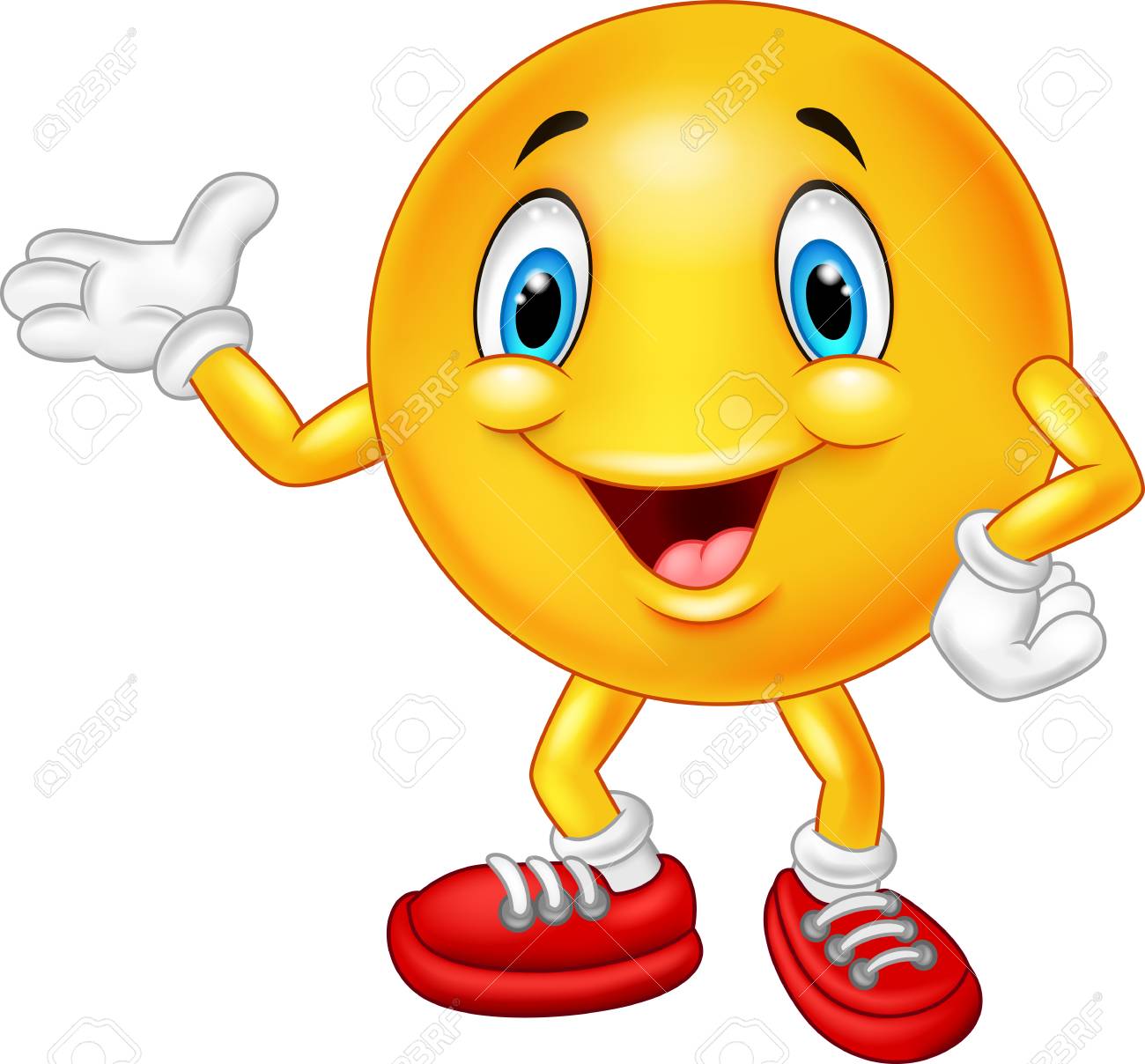 Cartoon Emoticon Waving Hand Royalty Free SVG, Cliparts, Vectors, And Stock  Illustration. Image 42124733.