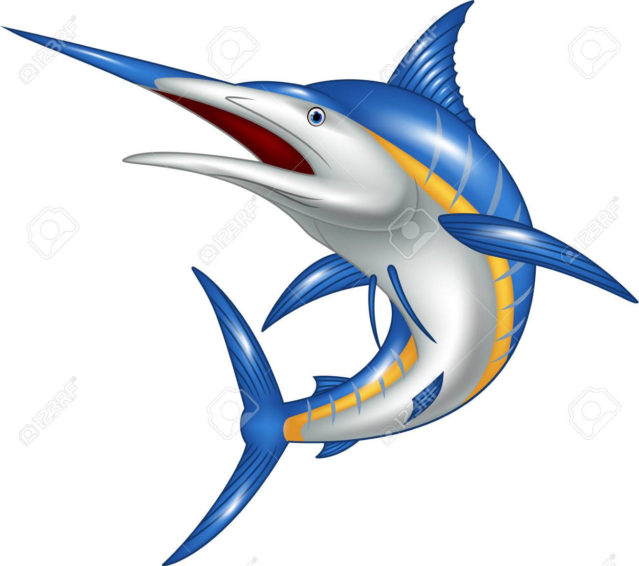 vector illustration of marlin