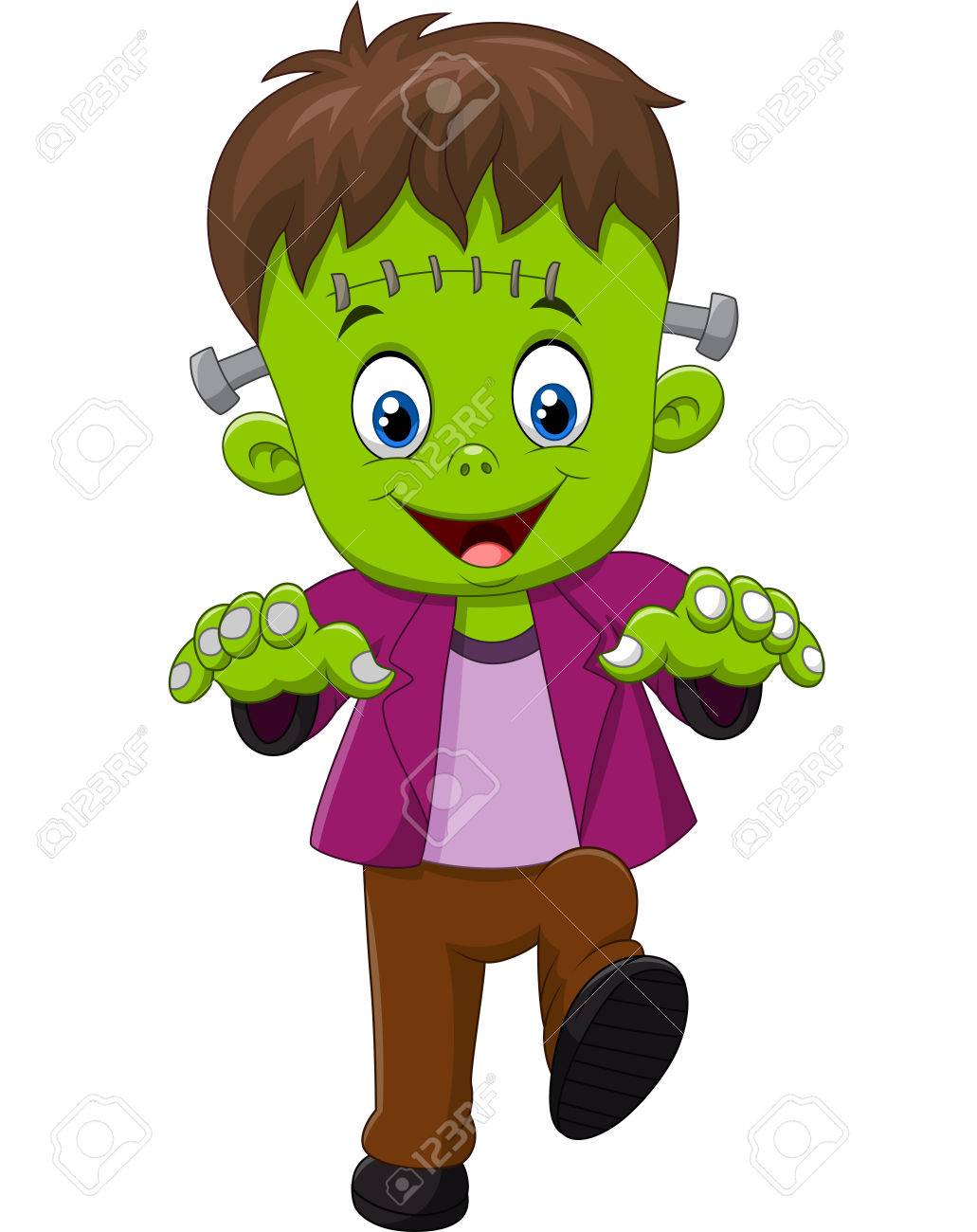 Vector Illustration Of Halloween Frankenstein Mascot Royalty Free Cliparts Vectors And Stock Illustration Image