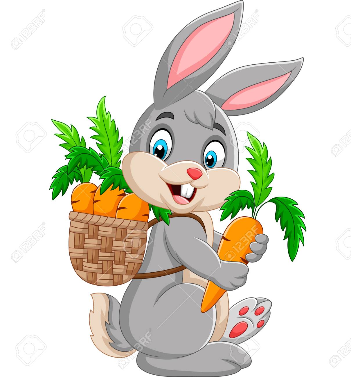 Carrot Patch Clip Art-Instant Download-Digital Clipart-easter-cute bunny-easter basket-bunny-carrot
