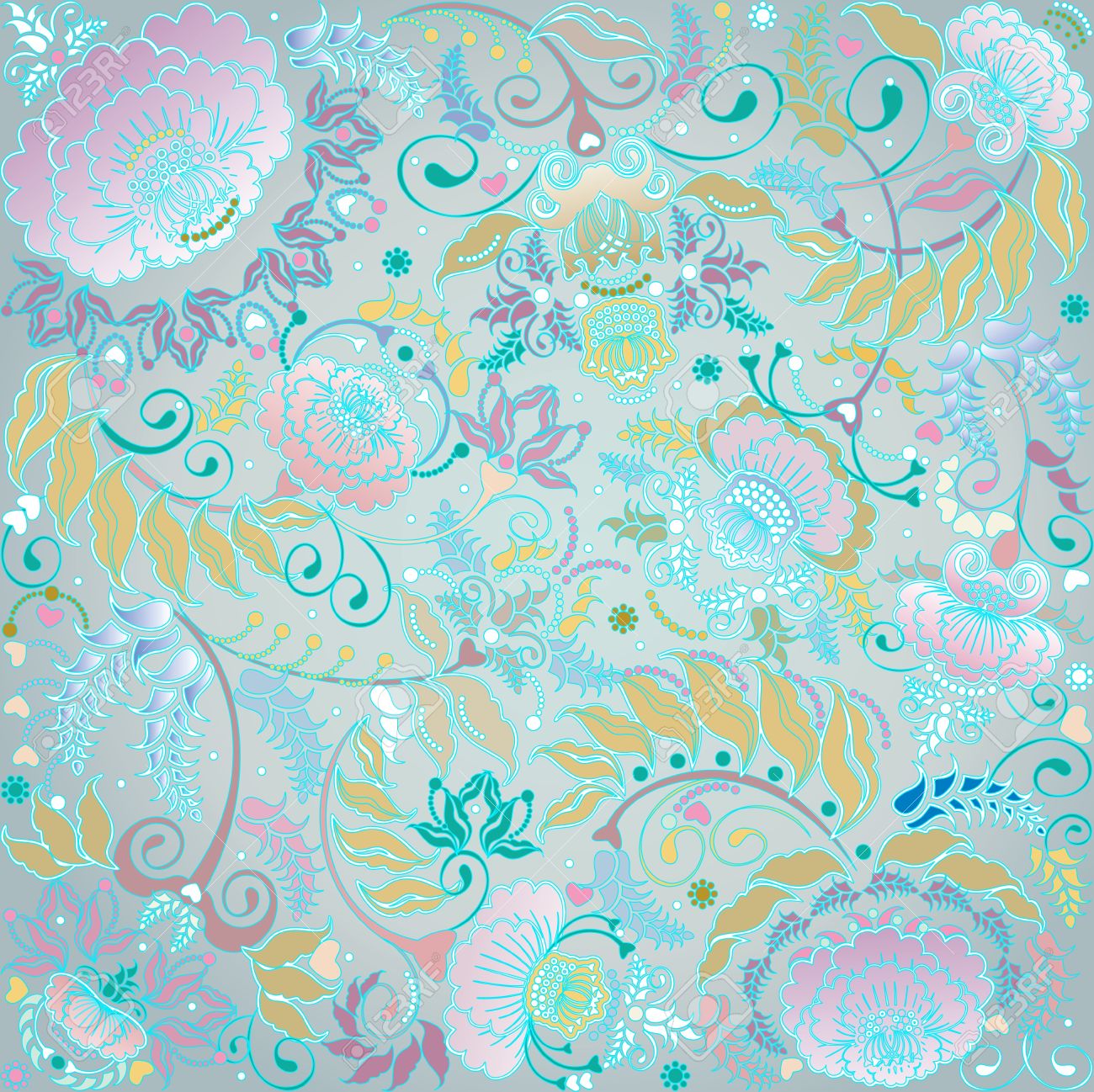 floral design pastel color background royalty free cliparts