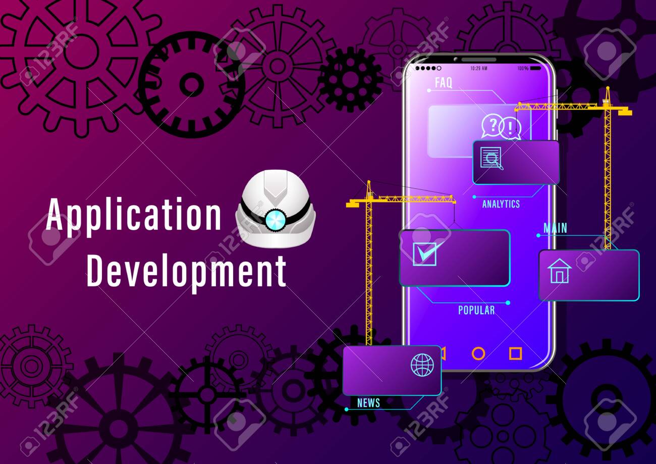 Application Development Banner Construction Cranes Install