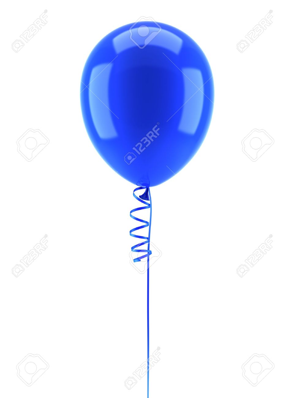 one blue party balloon with ribbon isolated on white background - 10946360 one blue party balloon with ribbon isolated on white background - 10946360