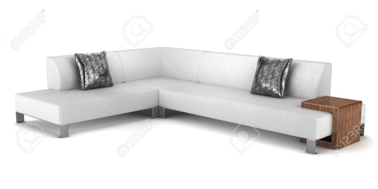 Modern Leather Couch With Pillows Isolated On White Background - Stock Photo Modern Leather Couch With Pillows Isolated On White Background modern leather couch with pillows isolated on white background - stock photo modern leather couch with pillows isolated on white background