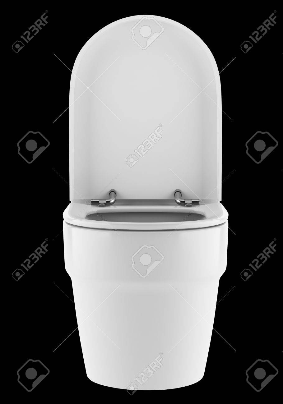 Single Modern Toilet Bowl Isolated On Black Background Stock Photo - Stock Photo Single Modern Toilet Bowl Isolated On Black Background single modern toilet bowl isolated on black background stock photo - stock photo single modern toilet bowl isolated on black background