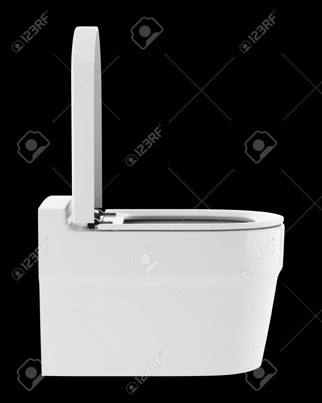 Single Modern Toilet Bowl Isolated On Black Background Stock Photo - Stock Photo Single Modern Toilet Bowl Isolated On Black Background single modern toilet bowl isolated on black background stock photo - stock photo single modern toilet bowl isolated on black background