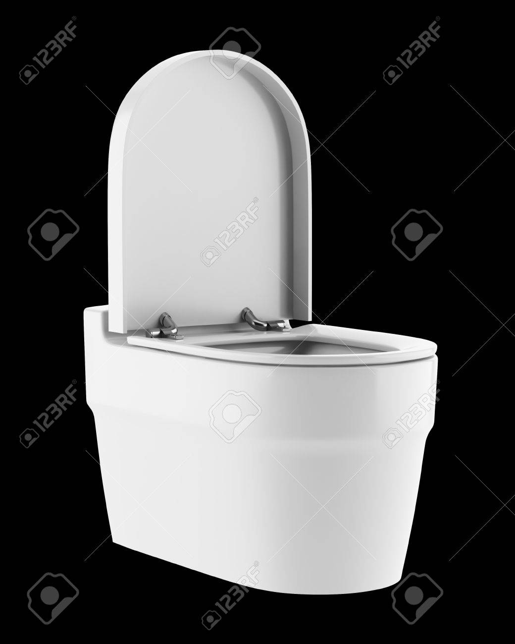 Single Modern Toilet Bowl Isolated On Black Background Stock Photo - Stock Photo Single Modern Toilet Bowl Isolated On Black Background single modern toilet bowl isolated on black background stock photo - stock photo single modern toilet bowl isolated on black background