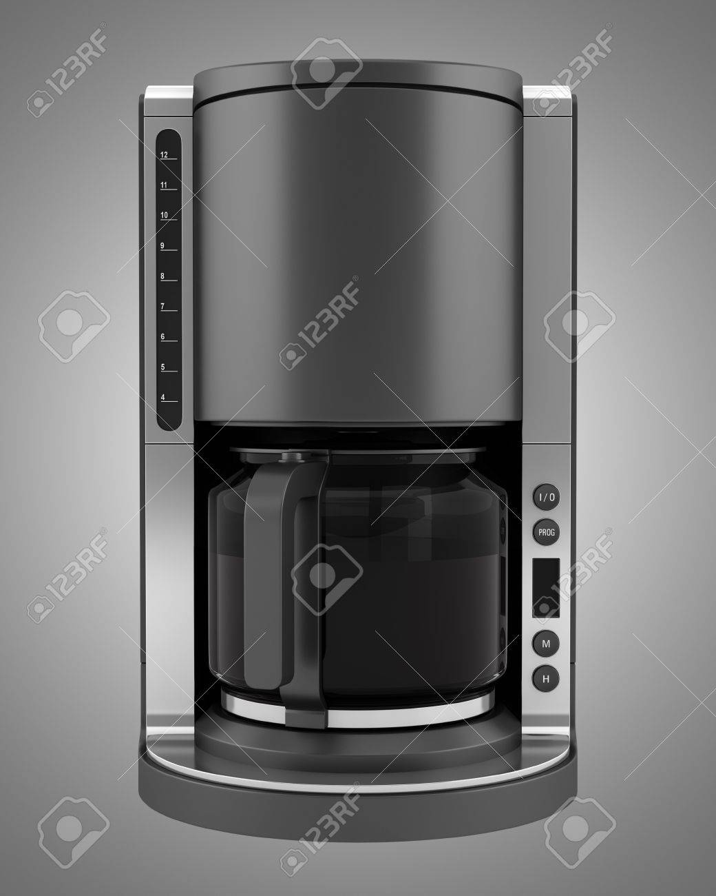 Modern Coffee Machine Isolated On Gray Background Stock Photo - Stock Photo Modern Coffee Machine Isolated On Gray Background modern coffee machine isolated on gray background stock photo - stock photo modern coffee machine isolated on gray background
