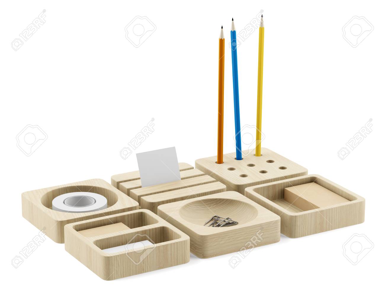 Organiseur De Bureau Bois : Organiseur de bureau Élégant bo te de rangement de bureau