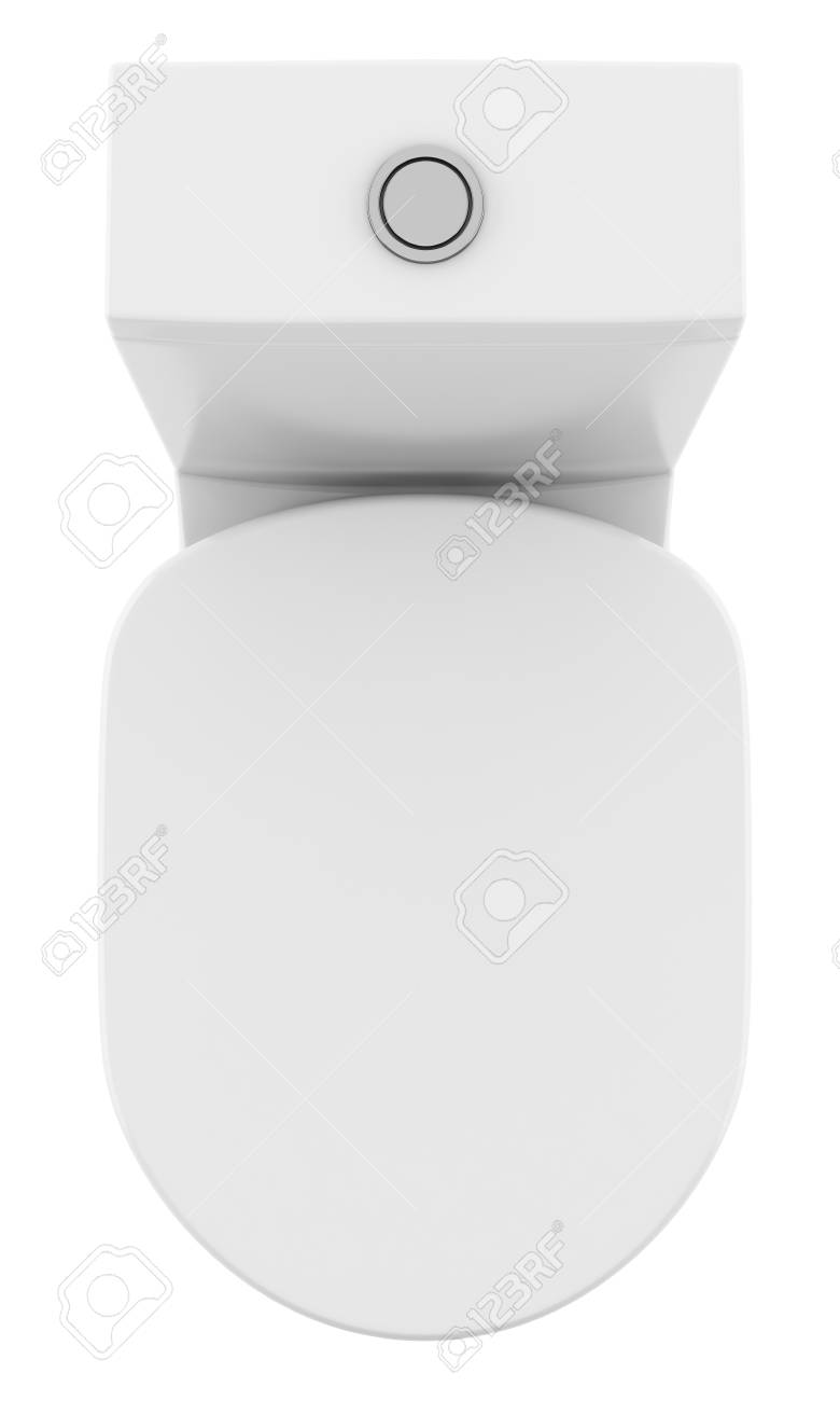 Modern Standing Toilet Bowl Isolated 