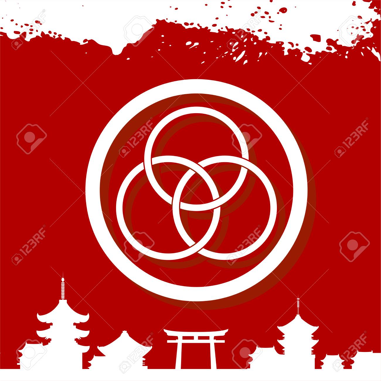 日本文化の象徴的なベクター飾り。のイラスト素材・ベクター Image 82061368