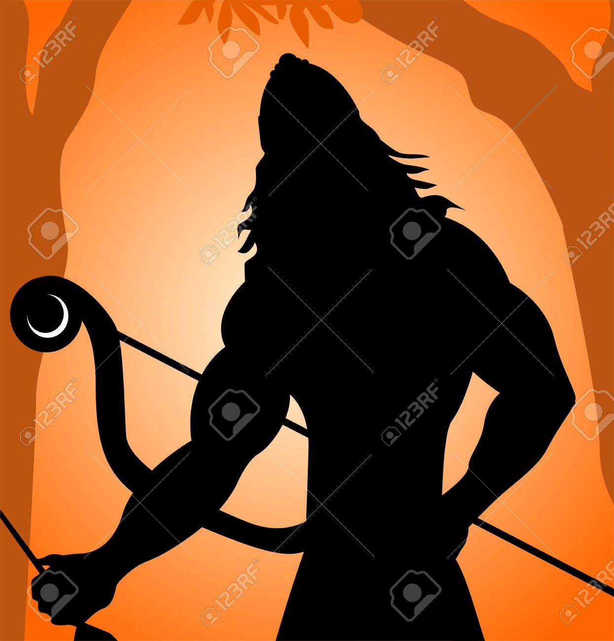 Illustration Of Warrior With Bow And Arrow Stock Photo Picture And Royalty Free Image Image 3849526