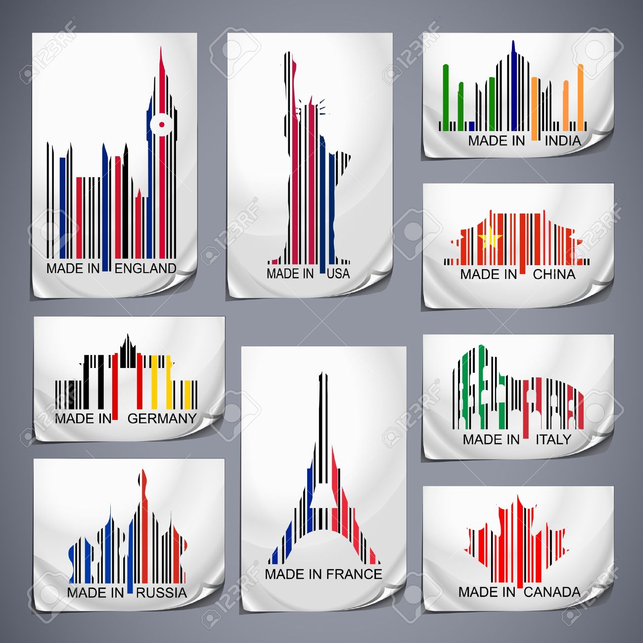 colored barcode labels