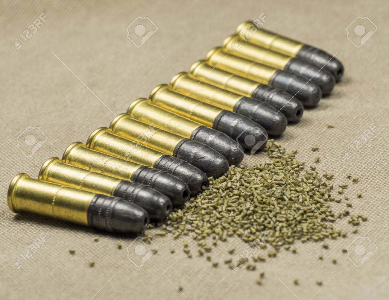 Canwas 無煙粉末 22 口径ロングライフル リムファイアー式薬きょう弾薬 の写真素材 画像素材 Image