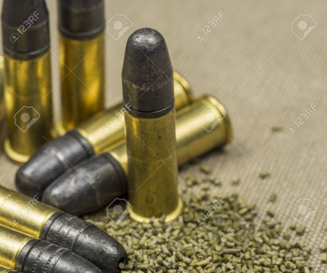 Canwas 無煙粉末 22 口径ロングライフル リムファイアー式薬きょう弾薬 の写真素材 画像素材 Image