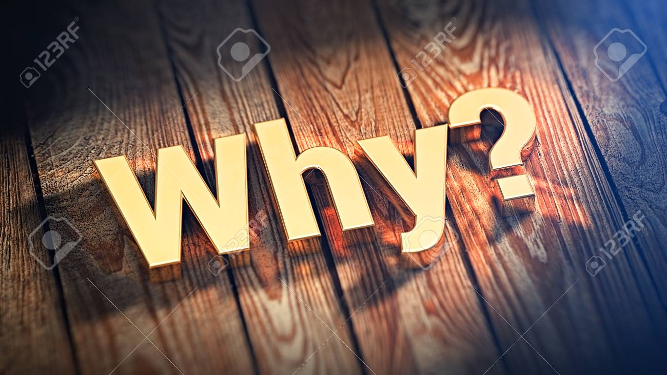 質問 なぜ 木製の板に金の文字が並んでいます 3 D イラスト の写真素材 画像素材 Image