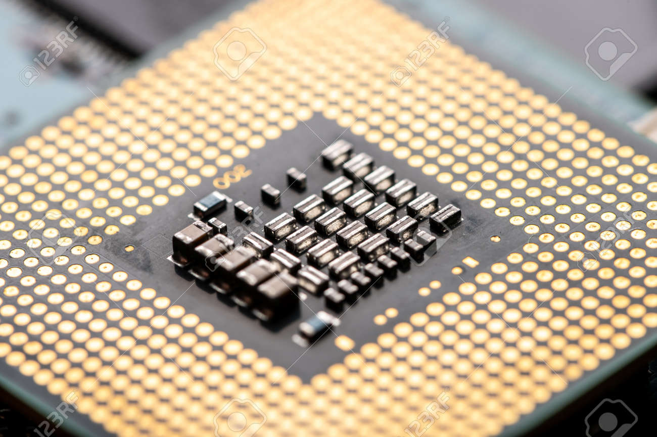 the close up image of the CPU chipset. the concept of the computer, electronics, hardware, Artificial intelligence and technology - 156533340 the close up image of the CPU chipset. the concept of the computer, electronics, hardware, Artificial intelligence and technology - 156533340