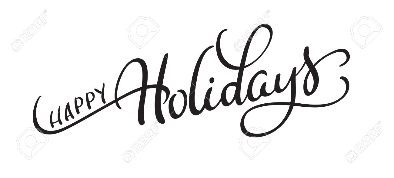 happy holidays white background