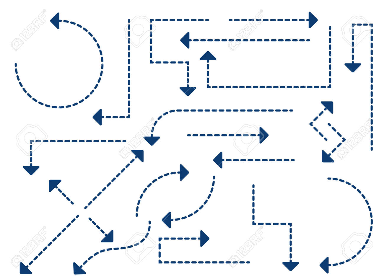 Arrows lines in different directions set vector illustration - 169546278 Arrows lines in different directions set vector illustration - 169546278