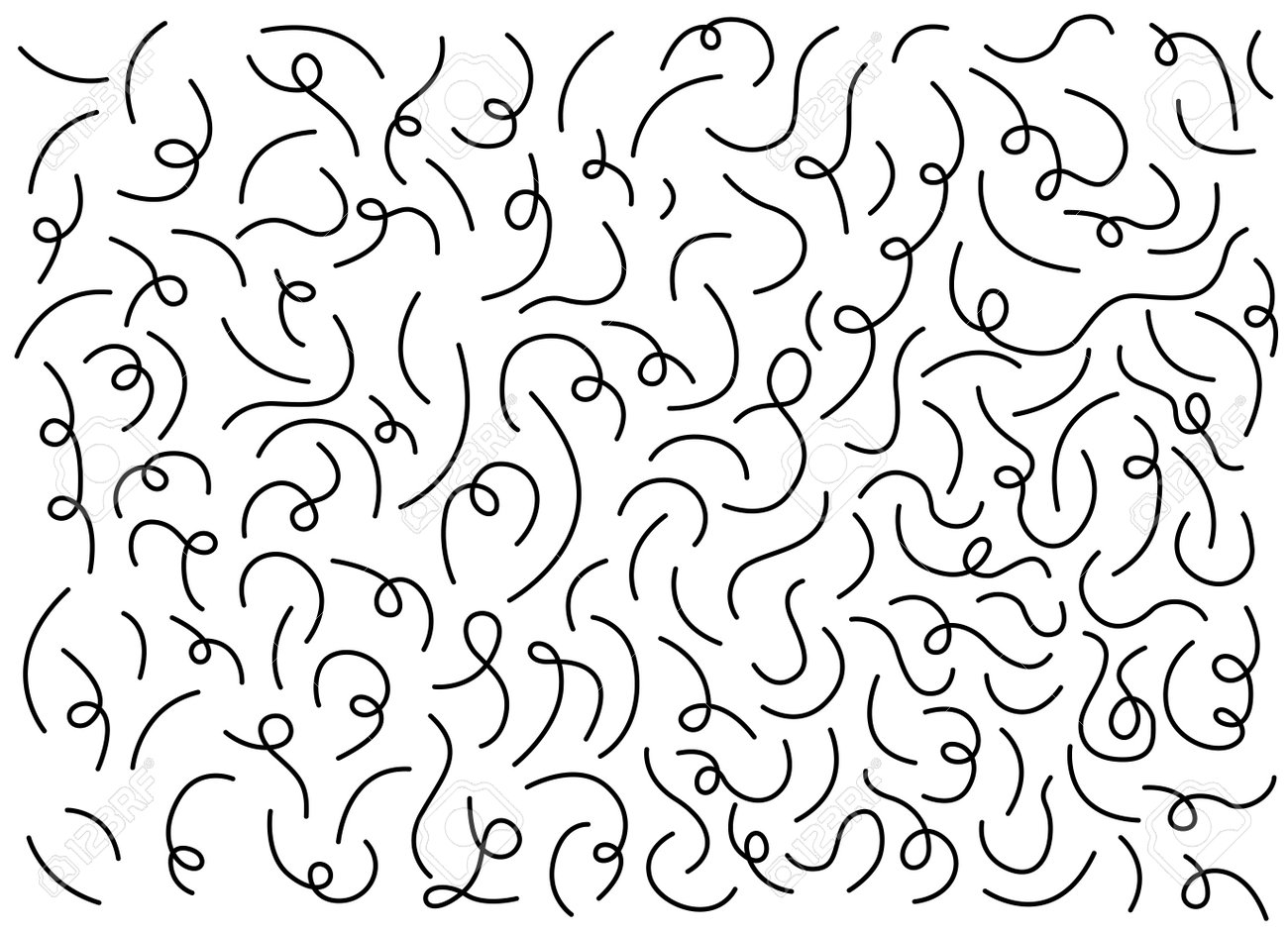 Hand drawn lines in different shapes - 169546280 Hand drawn lines in different shapes - 169546280