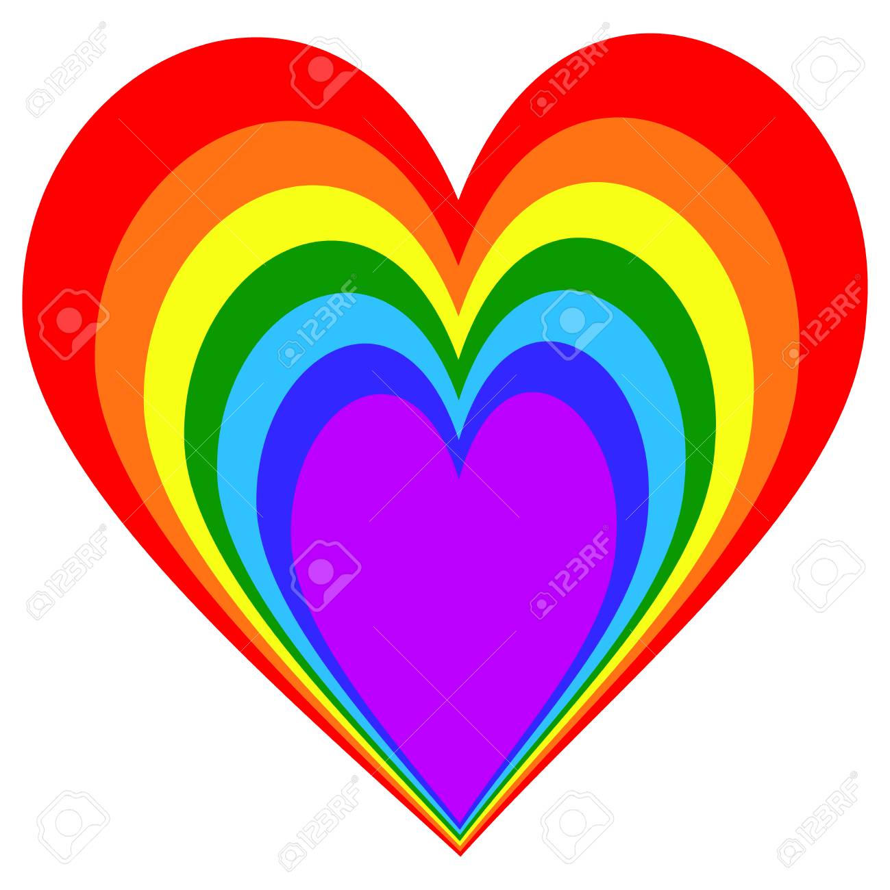 Regenbogen Farben Auf Herz Isoliert Auf Weiss Lizenzfrei Nutzbare Vektorgrafiken Clip Arts Illustrationen Image 77699079