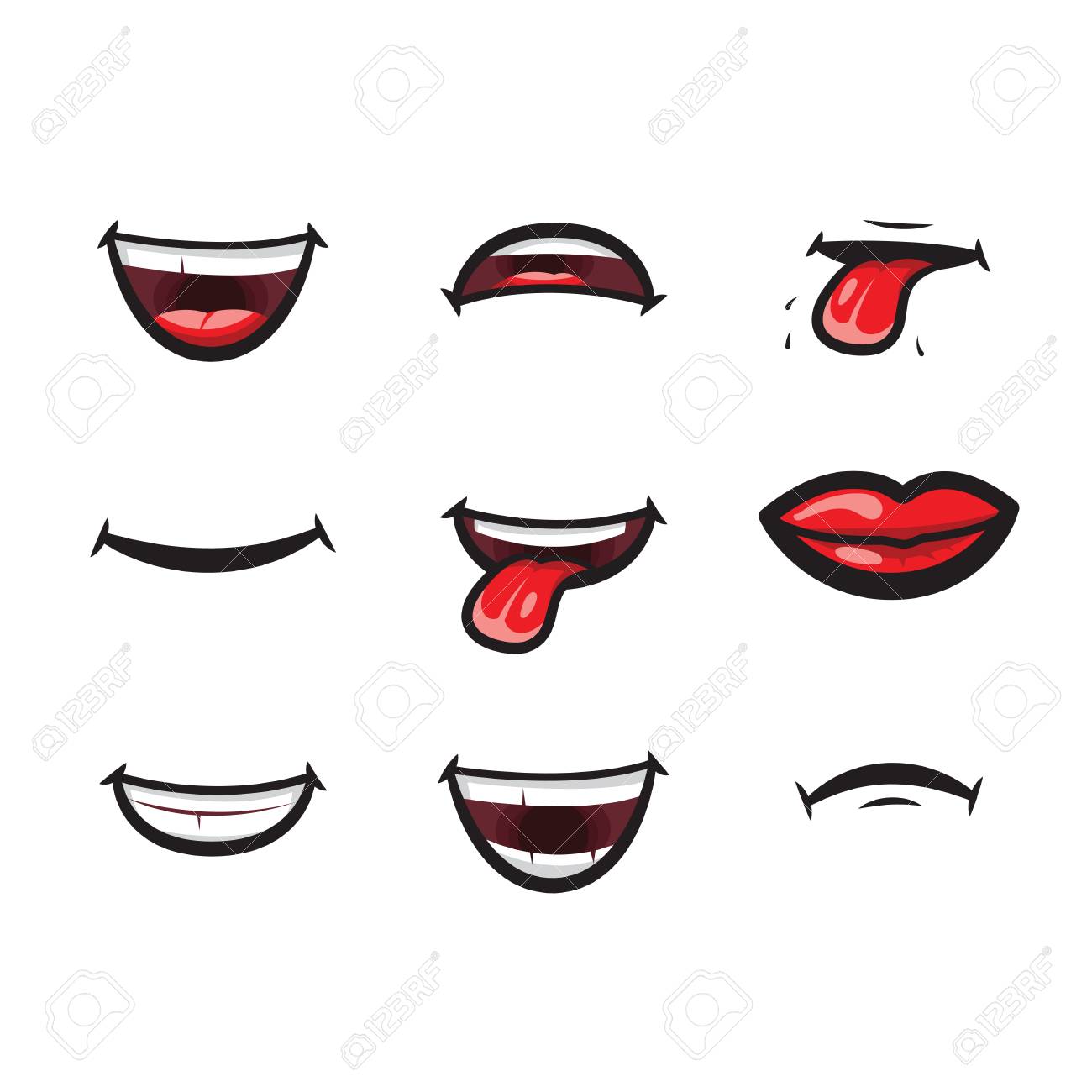 Smiling Lips Mouth With Tongue White Toothed Smile And Sad Royalty Free Cliparts Vectors And Stock Illustration Image Smiling Lips Mouth With Tongue White Toothed Smile And Sad Royalty Free Cliparts Vectors And Stock Illustration Image