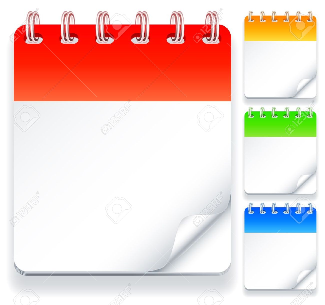color calendars with blank pages royalty free cliparts vectors blank page a day calendar