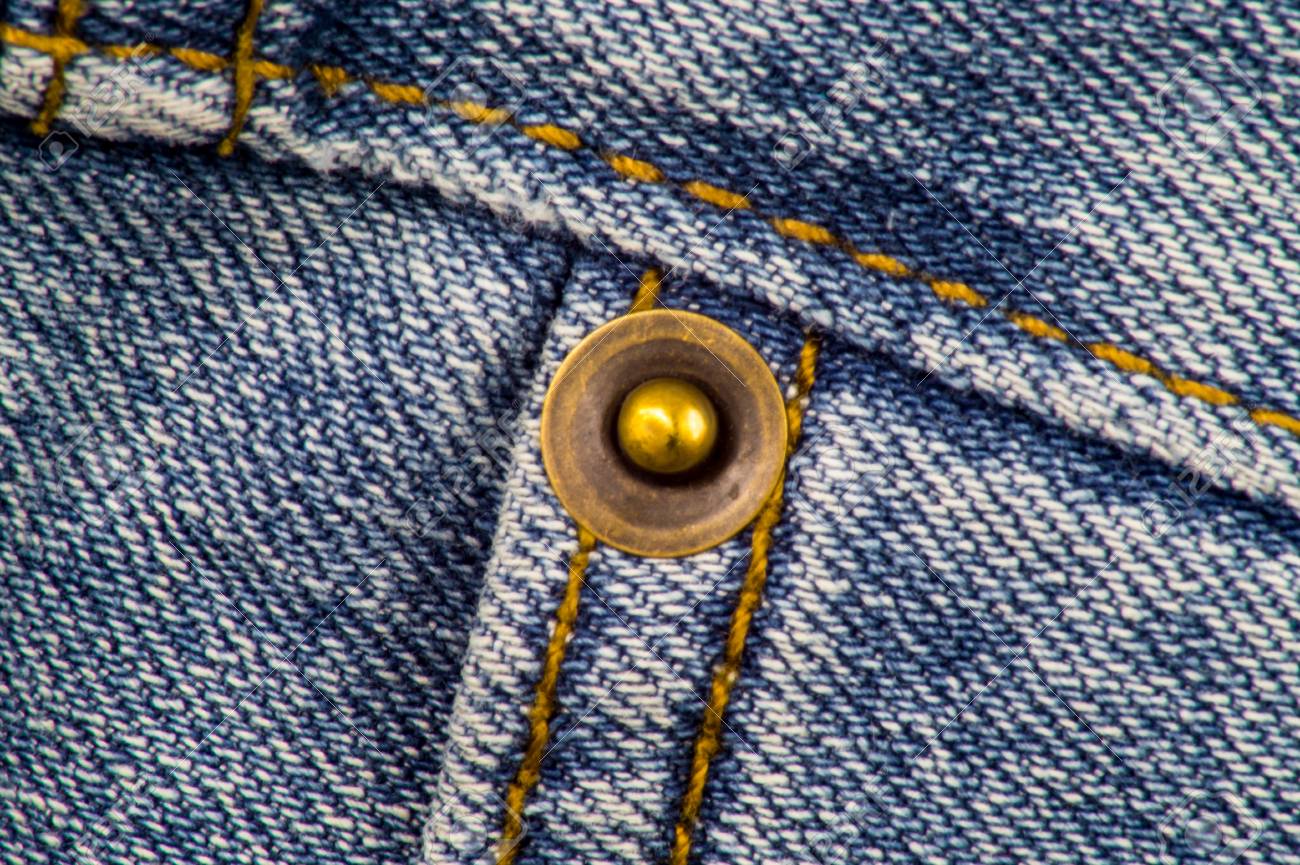 リベットとツギハギ ジーンズのクローズ アップ の写真素材 画像素材 Image