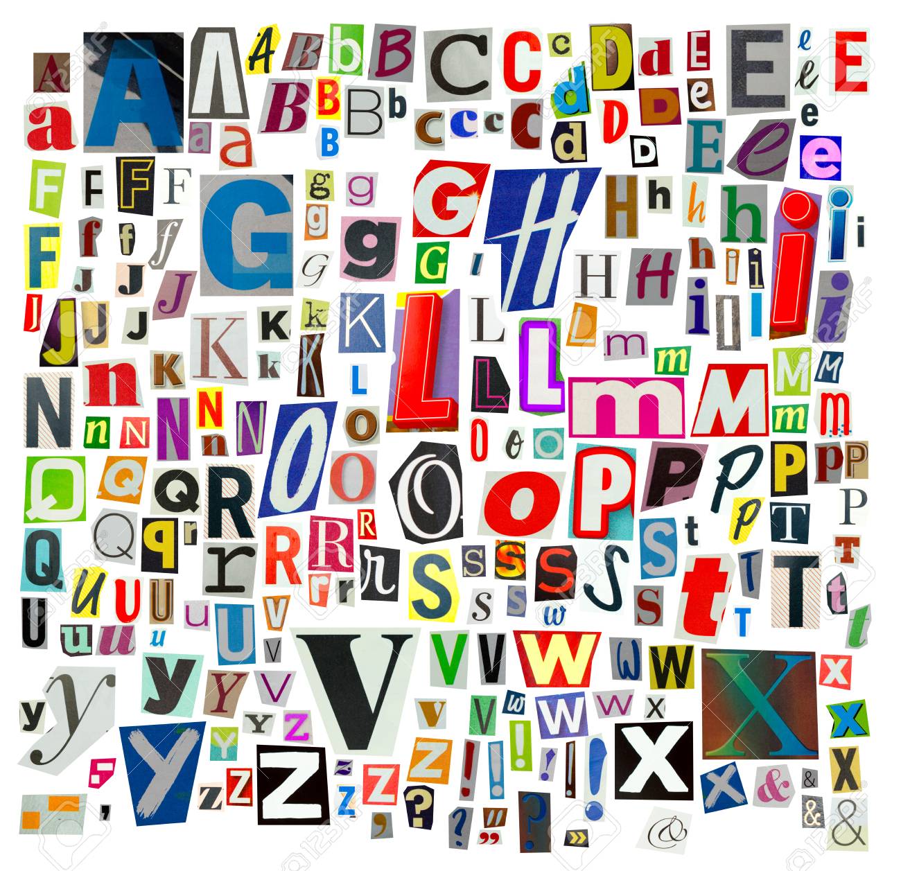 Alphabet Cut Out Newspapers Stock Photo Picture And Royalty Free Image Image 85157052
