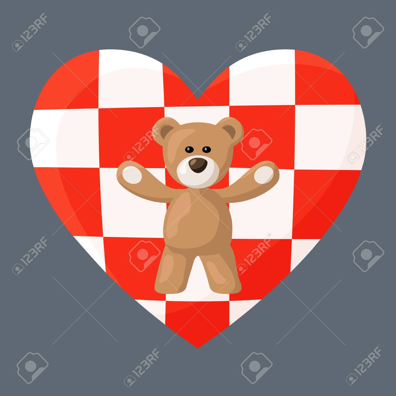 Teddy Bears With Heart With Flag Coat Of Arms Of Croatia Illustration