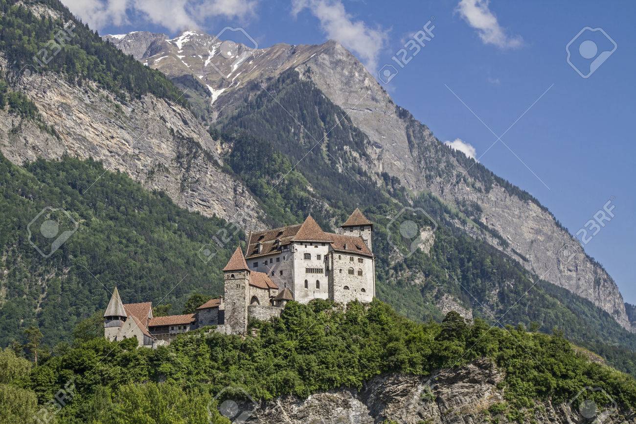 Gutenberg Castle is a medieval castle high over the town of Balzers in Liechtenstein - 41383551 Gutenberg Castle is a medieval castle high over the town of Balzers in Liechtenstein - 41383551