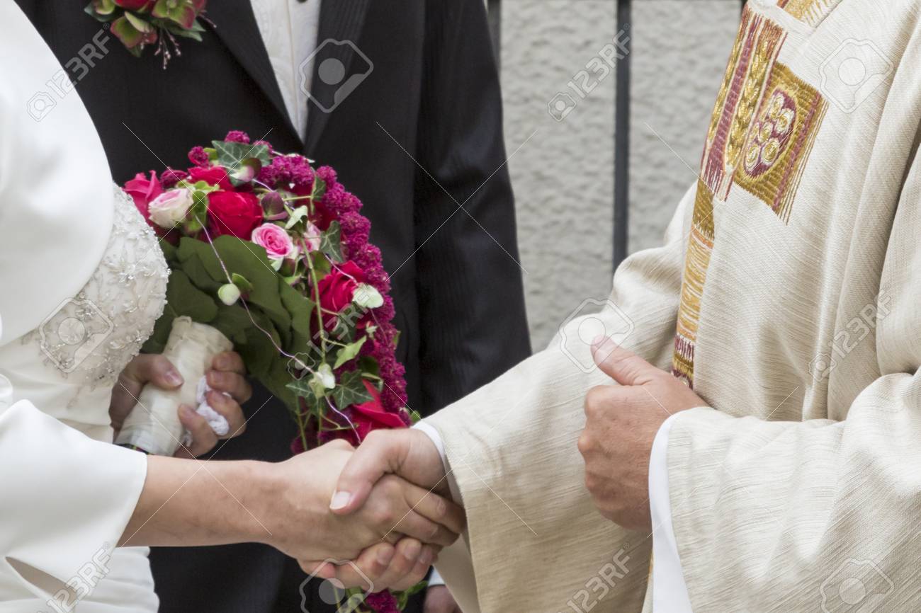Congratulations After The Completion Of Wedding Ceremony Greeting Stock Photo Picture And Royalty Free Image Image 53292539