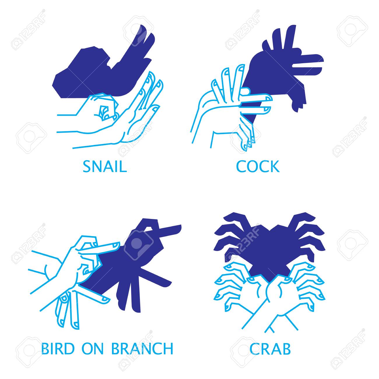 puppet shadows with hands