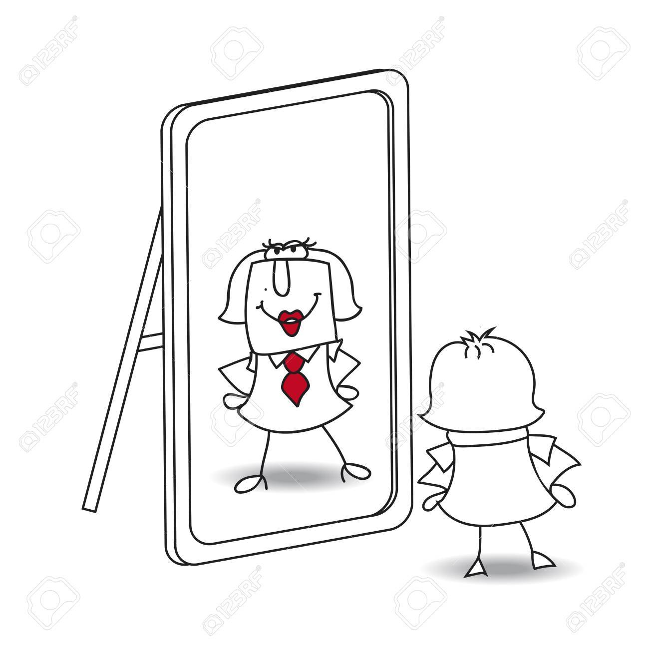 View Drawing Yourself In The Mirror PNG