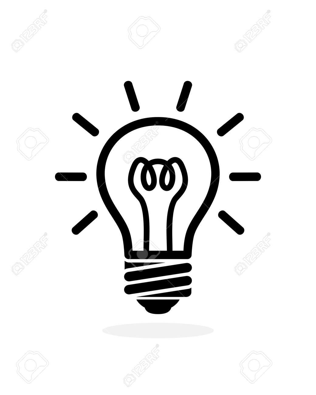 light bulb outline icon. Vector logo bulb isolated on white background - 169568148 light bulb outline icon. Vector logo bulb isolated on white background - 169568148