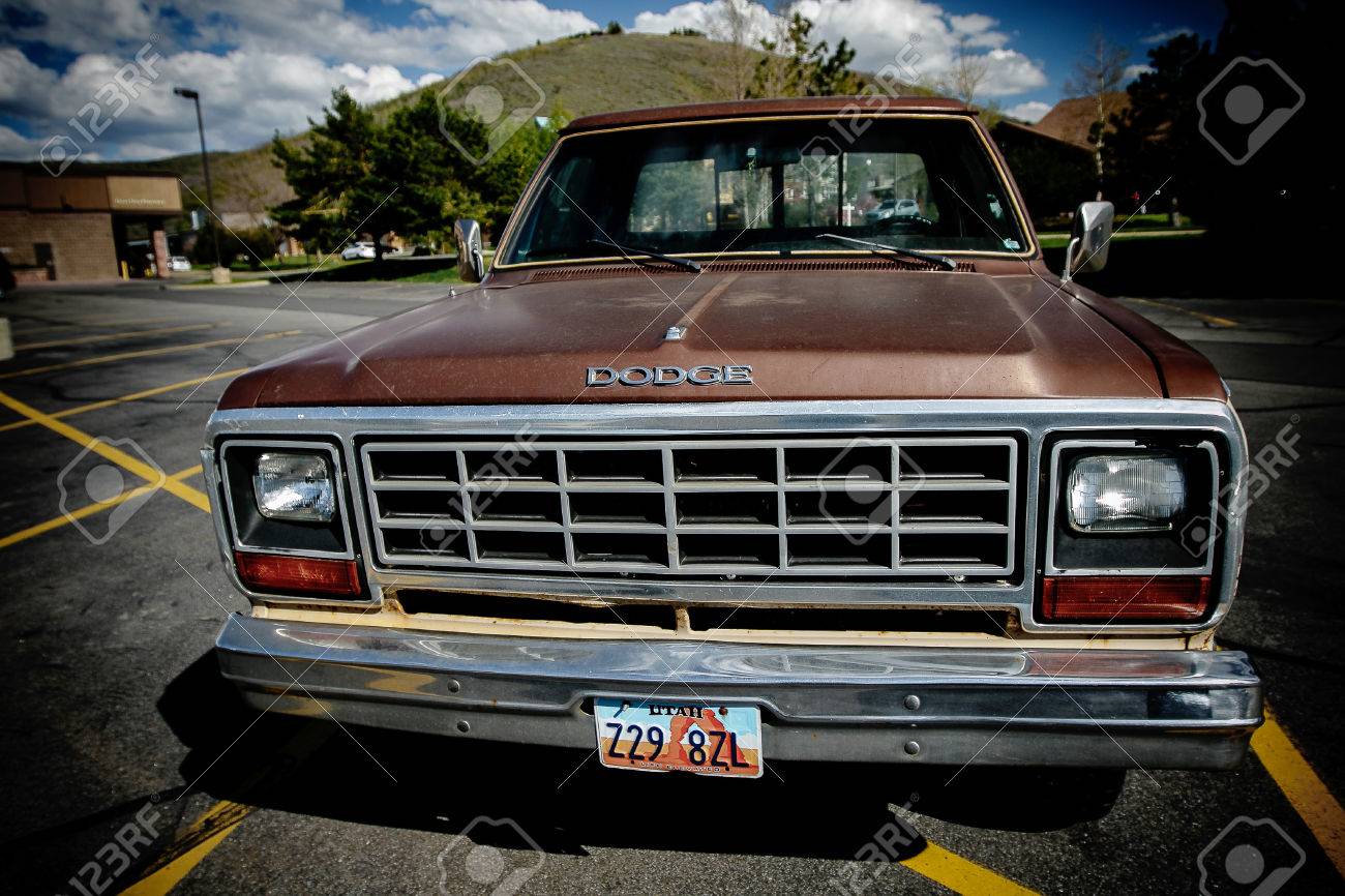 Old Dodge Trucks >> Park City Ut May 12 2017 Old Dodge Truck Is Parked In A Lot Old Dodge Trucks >> Park City Ut May 12 2017 Old Dodge Truck Is Parked In A Lot