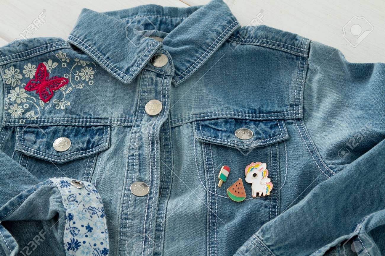 graphic jeans jacket