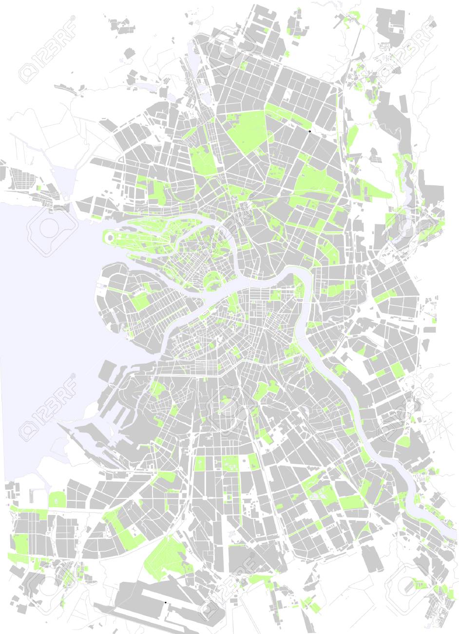 Vector Map Saint Petersburg Black And White Royalty Free Cliparts Vectors And Stock Illustration Image 74313871