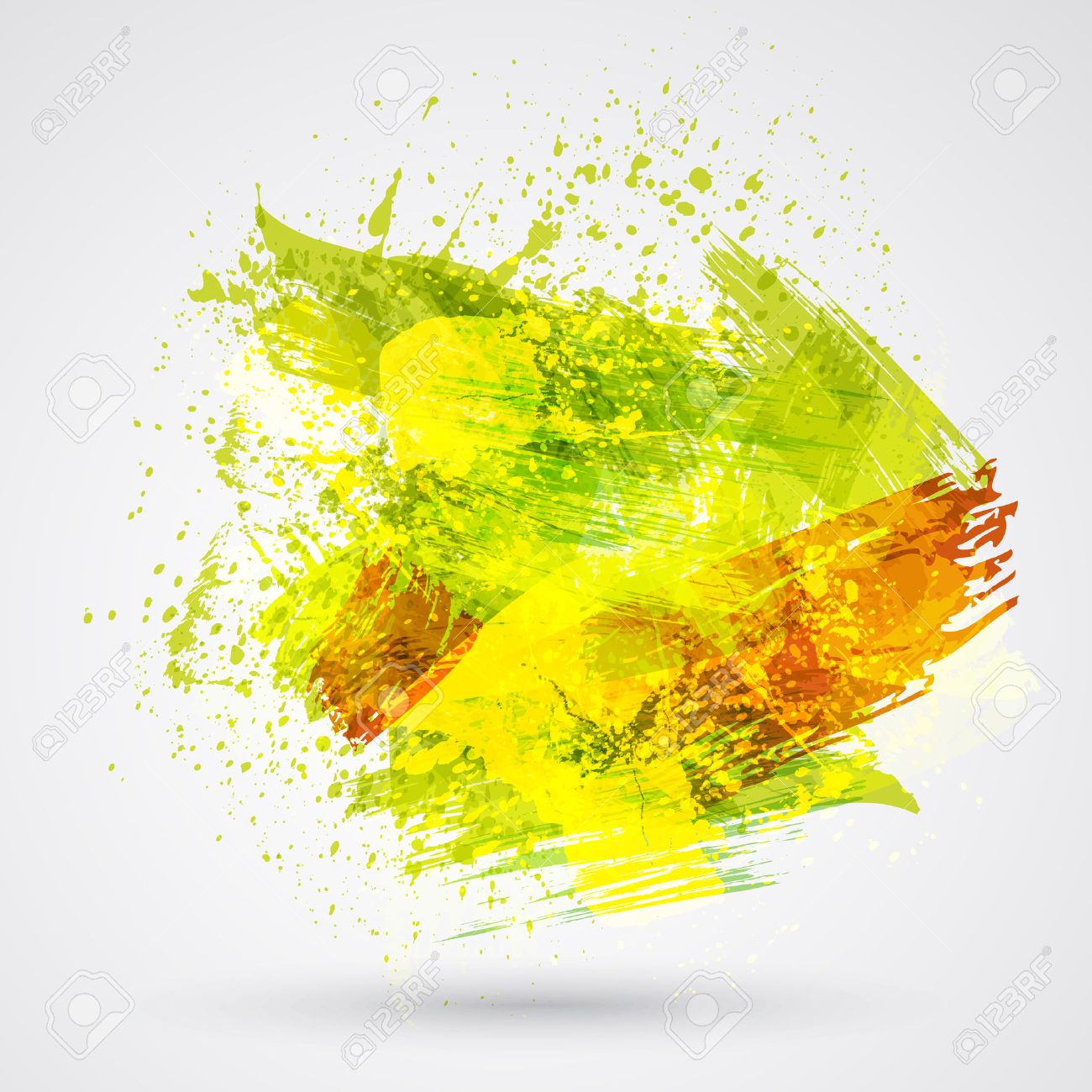 color brush strokes and ink abstract vector design element royalty