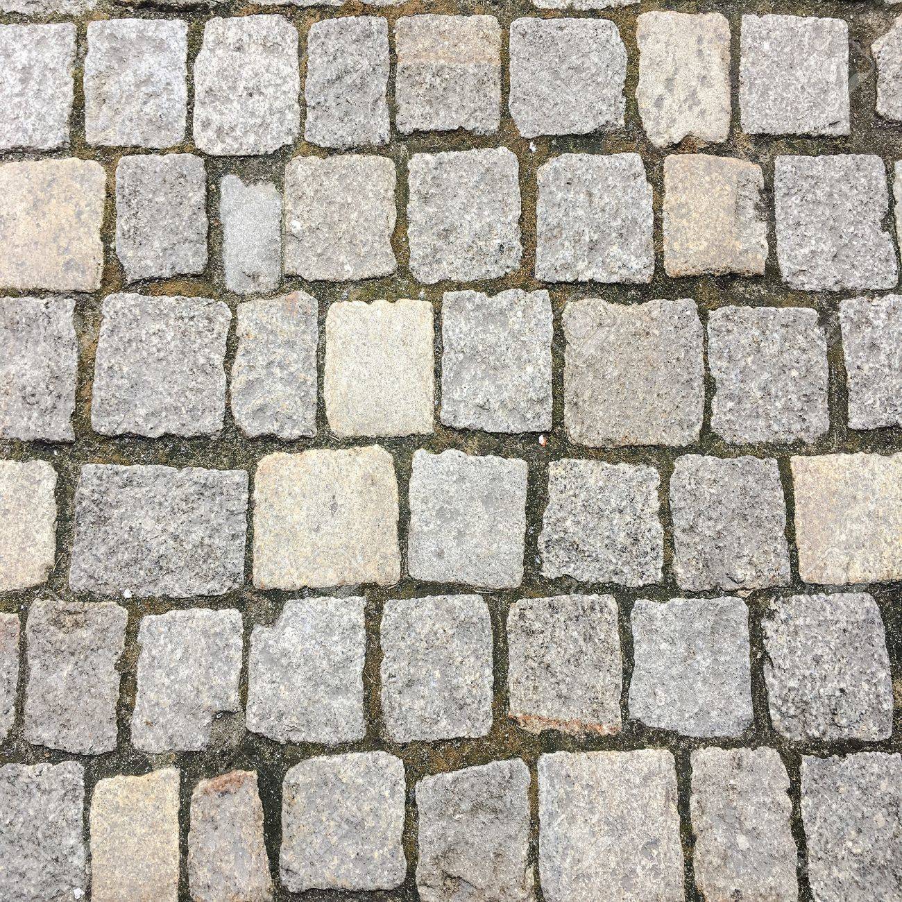 石舗装のテクスチャです 花崗岩の石畳舗装の背景 古い石畳舗装のクローズ アップの抽象的な背景は シームレスな舗装のテクスチャです の写真素材 画像素材 Image