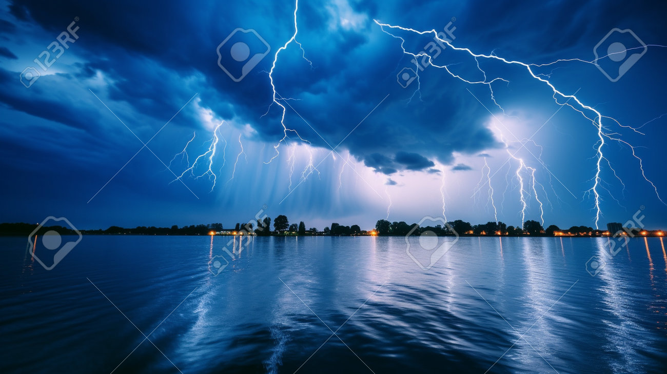 Power Of Nature As Tumultuous Storm Clouds Roll Across The