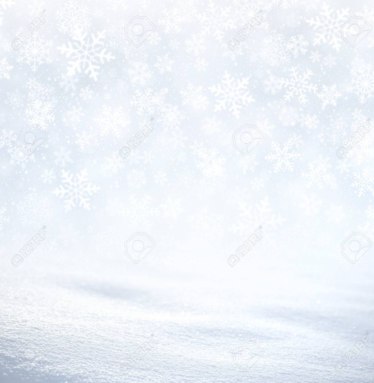 White Snowflakes Falling Down A Bright Snowy Ground Stock Photo, Picture  and Royalty Free Image. Image 48678121.