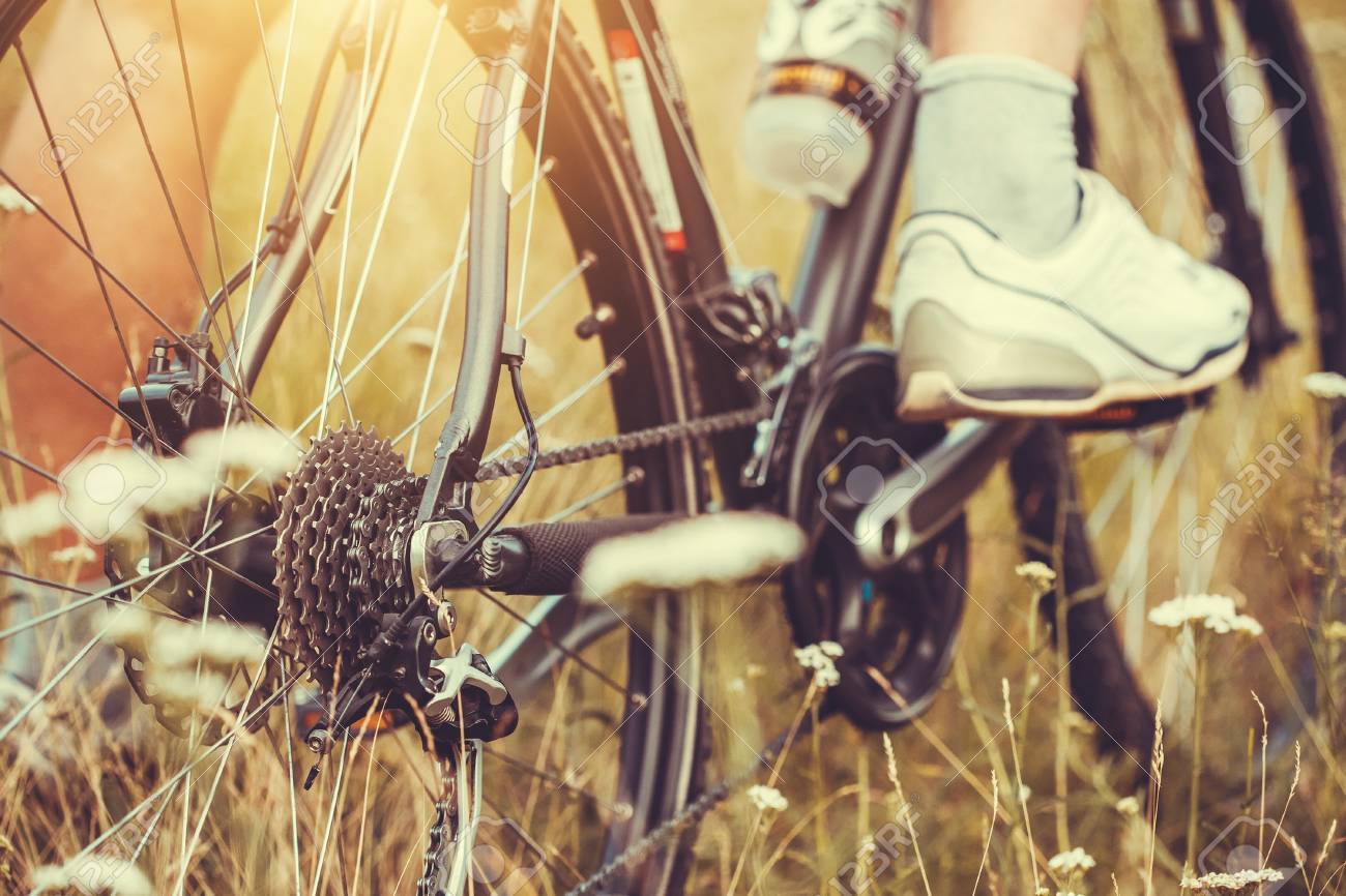bicycle chain by the foot