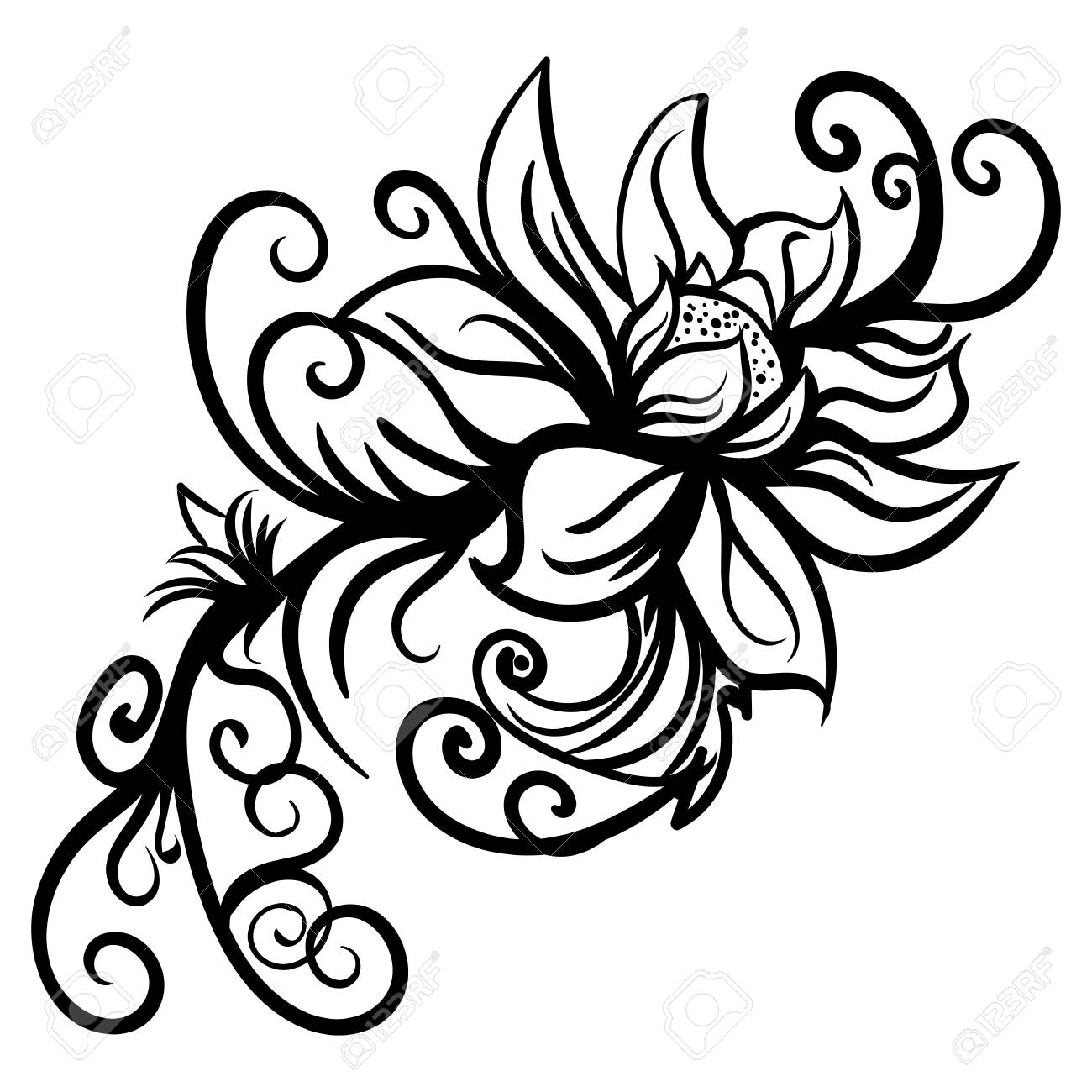 Hand Getrokken Bloemen Voor De Anti Stress Kleurplaat Vector Gestileerde Schets Bloemen Geisoleerd Op Een Witte Achtergrond Royalty Vrije Cliparts Vectoren En Stock Illustratie Image 89102648